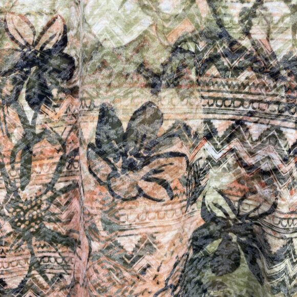 Ruby Rd Blouse Petite Large PL Floral Ruby Rd Sage Green Floral Blouse Studded - Picture 6 of 12